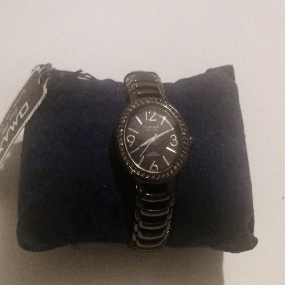 Omax Black Analog Watch